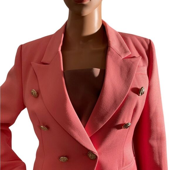 Pineapple Women’s Double Breasted pink Blazer With Gold Buttons Jacket Size M - Picture 3 of 14